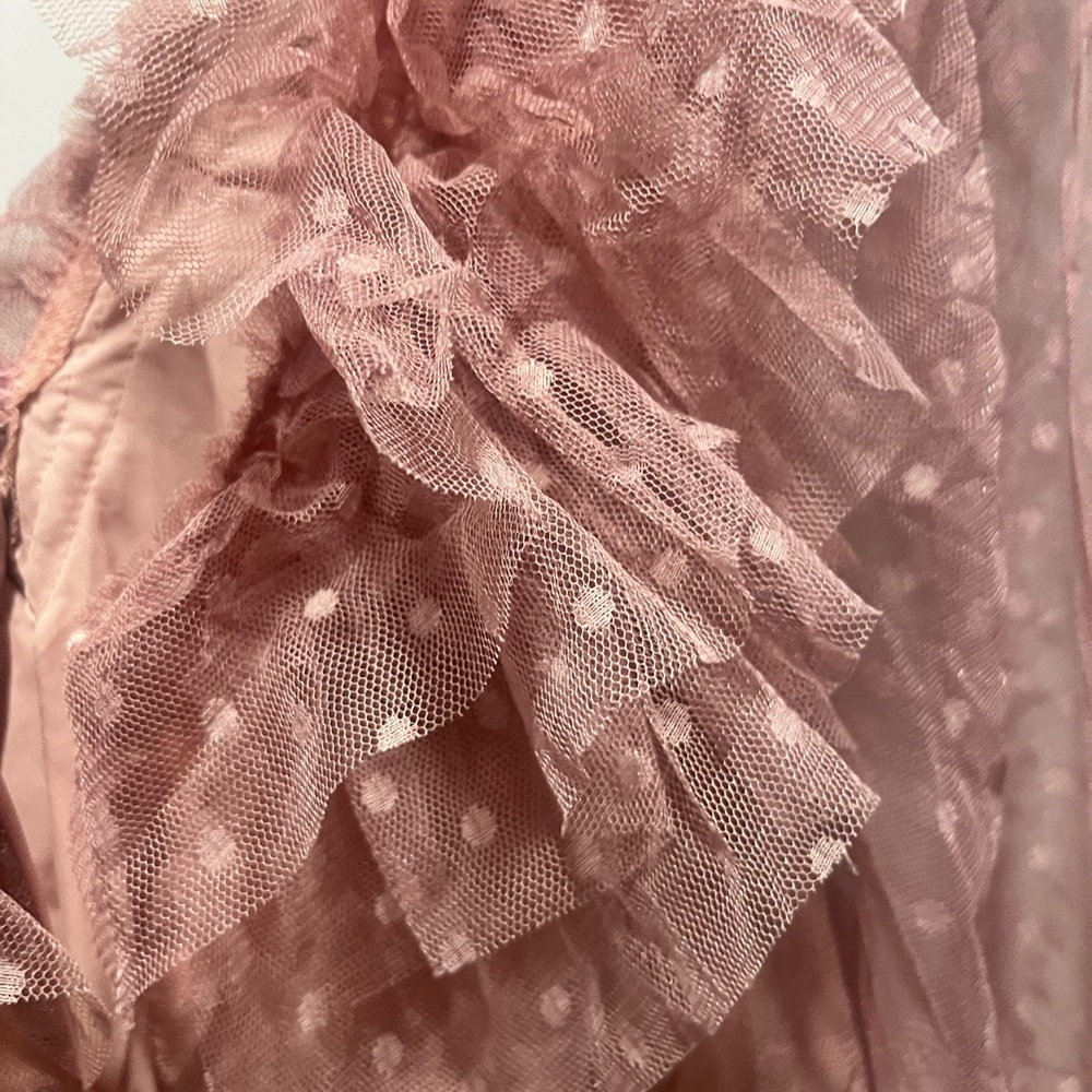 Simple Pink Ruffled Wedding Dress - Picture 10 of 10